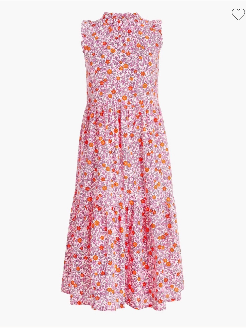 J. Crew Tiered ruffle midi dress size 2